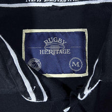 Load image into Gallery viewer, Rugby Heritage New Zealand All Blacks Rugby Long Sleeve Black Polo Shirt