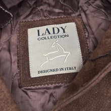 Load image into Gallery viewer, Vintage 90’s LADY COLLECTION Italian Suede Leather Fur Trim Hooded Jacket