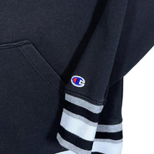 Load image into Gallery viewer, CHAMPION Elite Embroidered Spellout Black Pullover Hoodie