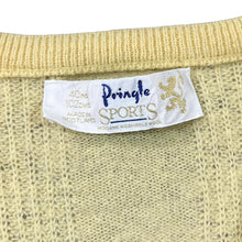 Load image into Gallery viewer, Vintage 90's PRINGLE SPORTS Golf Classic Yellow Wool Knit V-Neck Sweater Jumper