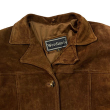 Load image into Gallery viewer, Vintage 90's WOODLAND Heavyweight Brown Genuine Suede Leather Button Jacket