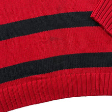 Load image into Gallery viewer, Early 00's CHAPS Colour Block Striped Embroidered Mini Logo Cotton Knit 1/4 Zip Pullover Sweater Jumper