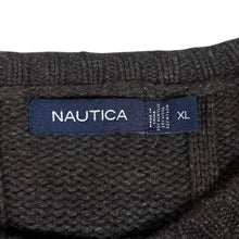 Load image into Gallery viewer, NAUTICA Classic Embroidered Mini Logo Brown Acrylic Wool Blend Knit Sweater Jumper
