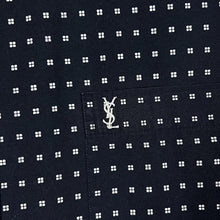 Load image into Gallery viewer, Early 00's YSL YVES SAINT LAURENT Black Patterned Short Sleeve Shirt