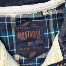 Load image into Gallery viewer, MANTARAY Classic Blue Contrast Collar 1/4 Zip Pullover Sweatshirt