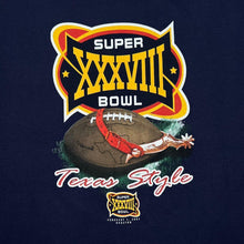 Load image into Gallery viewer, Vintage Delta (2004) NFL “Super Bowl XXXVIII” Football Graphic Navy Blue T-Shirt