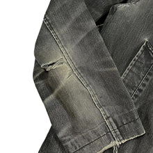 Load image into Gallery viewer, Early 00's ST. GEORGE BY DUFFER Debenhams Faded Black Distressed Heavy Cotton Chore Jacket