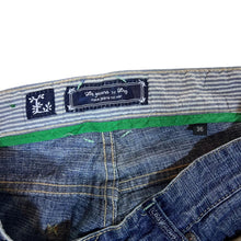 Load image into Gallery viewer, Early 00's LRG LIFTED RESEARCH GROUP Skater Y2K Blue Denim Distressed Straight Leg Jeans