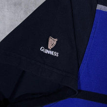 Load image into Gallery viewer, Guinness Six Nations Rugby Embroidered Black Blue Grey Short Sleeve Polo Shirt