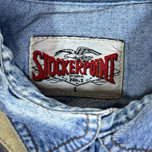 Load image into Gallery viewer, Vintage 90's STOCKERPOINT Western Cowboy Style Long Sleeve Blue Denim Shirt