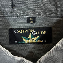 Load image into Gallery viewer, Vintage 90's Canyon Guide Classic Dark Grey Cotton Long Sleeve Button-Up Shirt