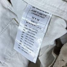Load image into Gallery viewer, Carhartt "Johnson Pant" Classic Beige Regular Tapered Fit Chino Trousers