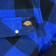 Load image into Gallery viewer, DICKIES Classic Blue Black Lumberjack Tartan Plaid Check Popper Padded Flannel Shirt Jacket