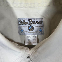 Load image into Gallery viewer, Vintage John Baner Cowboy Western Beige Blue Cotton Long Sleeve Shirt