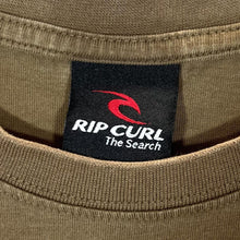 Load image into Gallery viewer, Early 00's RIPCURL Slot Machine Skater Surfer Logo Spellout Graphic Khaki Brown T-Shirt