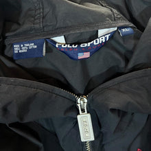 Load image into Gallery viewer, Vintage 90's POLO SPORT RALPH LAUREN Mini Logo Hooded Black Windbreaker Jacket