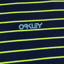 Load image into Gallery viewer, Oakley "Custom Fit" Mini Logo Graphic Striped Short Sleeve Cotton T-Shirt