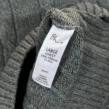 Load image into Gallery viewer, Early 00's BHS Classic Green Cable Knit Cotton Crewneck Sweater Jumper
