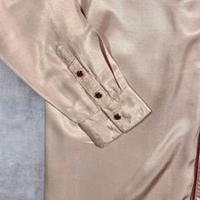 Load image into Gallery viewer, Love Stories Cowboy Western Pink White Tasselled Viscose Popper Long Sleeve Shirt