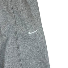 Load image into Gallery viewer, NIKE Classic Embroidered Mini Swoosh Front Pleated Logo Grey Sweatpants Joggers