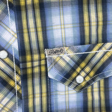 Load image into Gallery viewer, Rafter C Cowboy Western Plaid Check Popper Long Sleeve Shirt