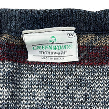 Load image into Gallery viewer, Vintage 90's GREENWOODS Made In Britain Grandad Patterned Acrylic Knit V-Neck Sweater Jumper