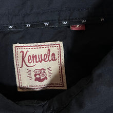 Load image into Gallery viewer, Vintage KENVELO Embroidered Eagle Black Popper Button Cowboy Western Long Sleeve Shirt