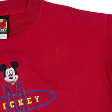 Load image into Gallery viewer, Vintage Disney Mickey Unlimited "Mickey" Embroidered Souvenir Graphic Red T-Shirt