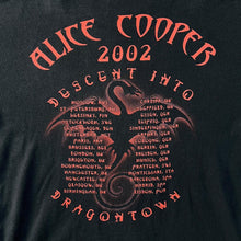 Load image into Gallery viewer, Vintage ALICE COOPER "Descent Into Dragontown Tour 2002" Glam Shock Hard Rock Music Band Tour T-Shirt
