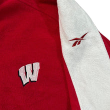 Load image into Gallery viewer, Vintage REEBOK NCAA Wisconsin Badgers Embroidered College Logo 1/2 Zip Pullover Fleece Sweatshirt