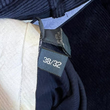 Load image into Gallery viewer, Early 00's POLO RALPH LAUREN "Classic Fit" Navy Blue Corduroy Cord Straight Leg Trousers