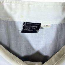 Load image into Gallery viewer, Vintage Cowboy Western Embroidered Floral White Navy Popper Long Sleeve Shirt