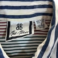 Load image into Gallery viewer, Vintage 90's Bill Blass Multi Colour Striped Long Sleeve Cotton Shirt