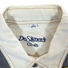 Load image into Gallery viewer, Vintage Designer's Club Cowboy Western Embroidered Cream White Long Sleeve Shirt