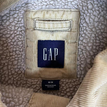 Load image into Gallery viewer, GAP Classic Beige Corduroy Cord Fleece Lined Trucker Button Jacket