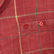 Load image into Gallery viewer, Vintage Timberland Weathergear Red Check Ramie Cotton Open Collar Short Sleeve Shirt