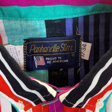 Load image into Gallery viewer, Vintage Panhandle Slim Made In USA Striped Cowboy Western Long Sleeve Button-Up Shirt