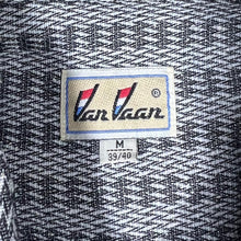 Load image into Gallery viewer, Vintage Van Vaan Grey Houndstooth Check Pattern Long Sleeve Viscose Polyester Shirt