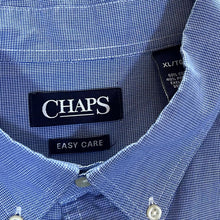 Load image into Gallery viewer, Early 00's CHAPS Embroidered Mini Crest Logo Micro Check Short Sleeve Button-Up Cotton Shirt