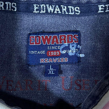 Load image into Gallery viewer, Vintage Edwards Heavies Pink White Striped Cotton Long Sleeve Shirt