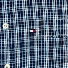 Load image into Gallery viewer, Early 00's Tommy Hilfiger Tommy Jeans Blue White Check Short Sleeve Cotton Shirt