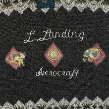 Load image into Gallery viewer, Vintage 90's FERRARO Italian Knit Embroidered Patterned Collared Sweater Jumper