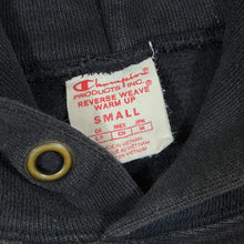 Load image into Gallery viewer, CHAMPION Reverse Weave Embroidered Big Logo Spellout Black Pullover Hoodie