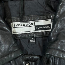Load image into Gallery viewer, Vintage EVOLUTION Robert Comstock Genuine Real Black Leather Jacket