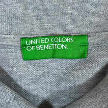 Load image into Gallery viewer, UNITED COLORS OF BENETTON Classic Essential Embroidered Mini Logo Grey Polo Shirt