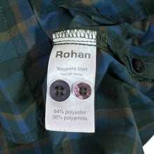 Load image into Gallery viewer, ROHAN "Waypoint Shirt" Green Blue Brown Check Long Sleeve Utility Shirt