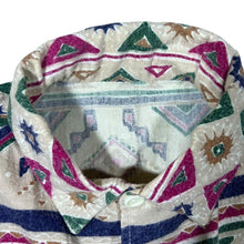 Load image into Gallery viewer, Vintage Aztec Crazy Patterned Multi Coloured Long Sleeve Flannel Shirt