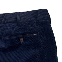 Load image into Gallery viewer, Early 00's POLO RALPH LAUREN "Classic Fit" Navy Blue Corduroy Cord Straight Leg Trousers