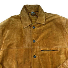 Load image into Gallery viewer, Vintage 90's AKASO REAL LEATHER Genuine Heavyweight Tan Suede Leather Jacket
