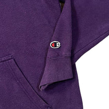 Load image into Gallery viewer, Champion Classic Embroidered Big Logo Spellout Purple Pullover Hoodie